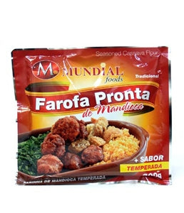 Farofa de mandioca pronta Mundial 300g . pct