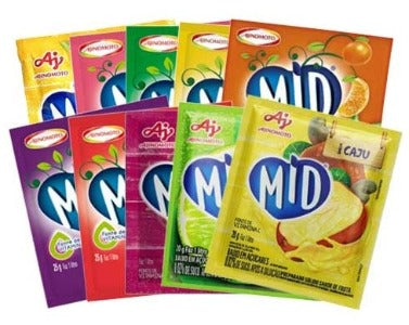Kit Suco em pó MID 10Unid - Variado.